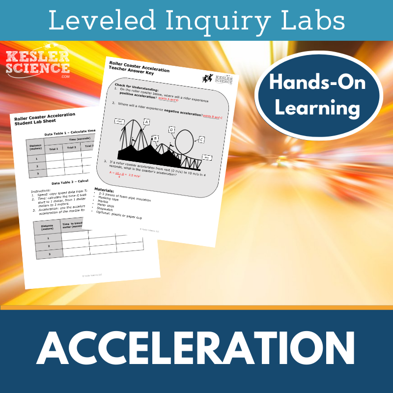Acceleration Inquiry Lab - MS 6-8 Science TEKS