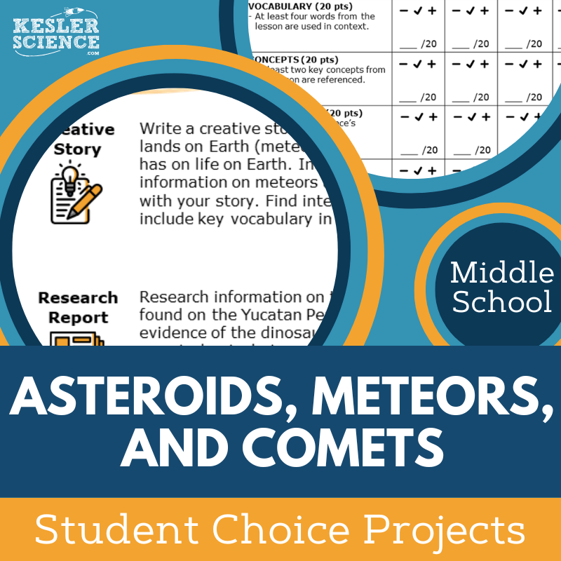 Asteroids, Meteors, & Comets - Student Choice Projects