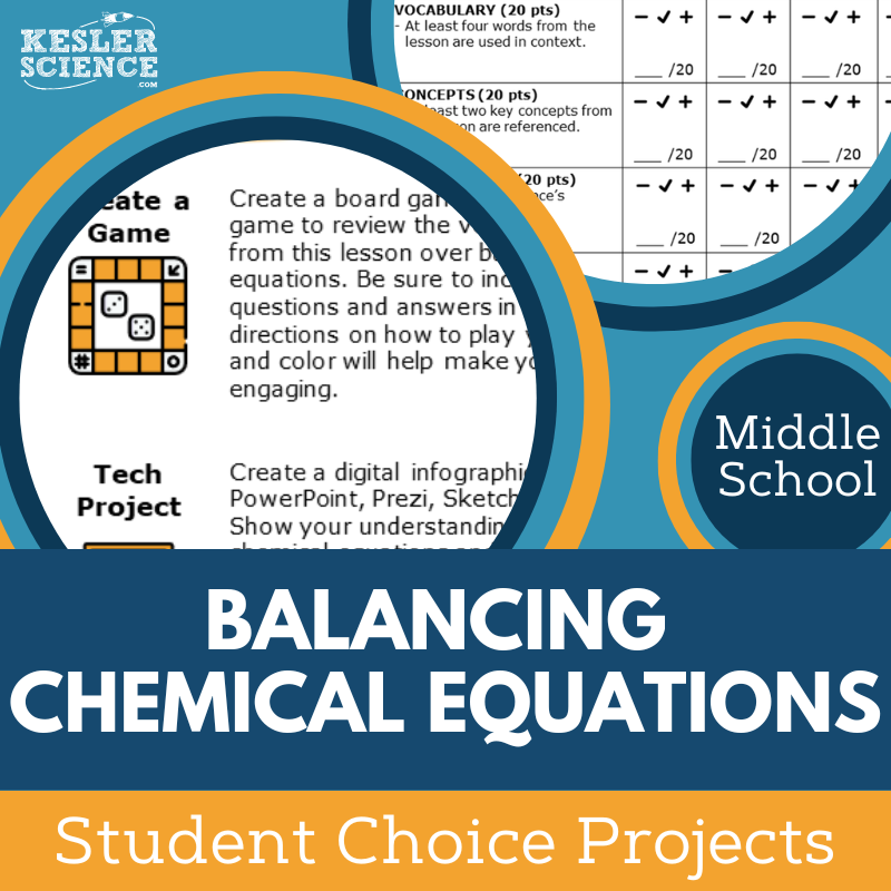 Balancing Chemical Equations - Student Choice Projects - MS