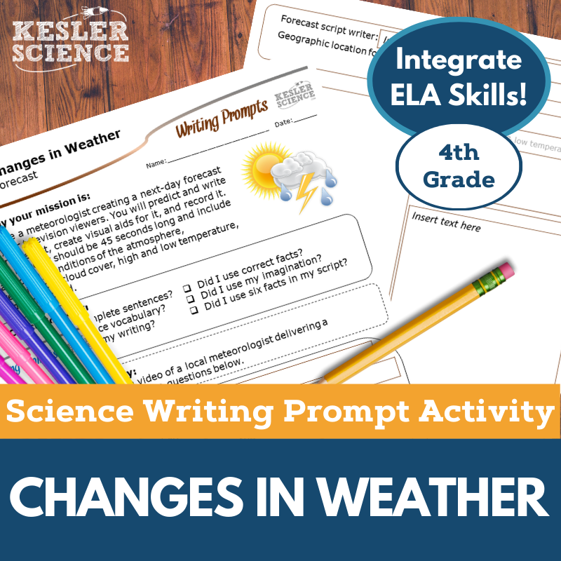 Writing Prompts - Changes in Weather - 4th Gr