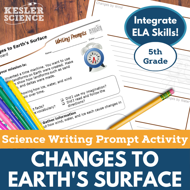 Writing Prompts - Changes to Earth's Surface - 5th Gr