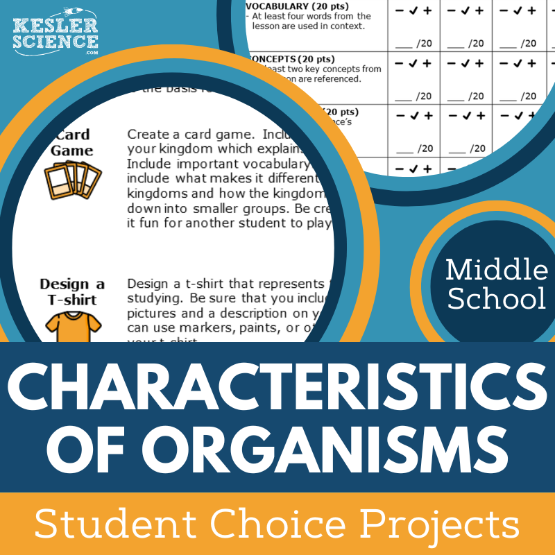 Characteristics of Organisms - Student Choice Projects - MS