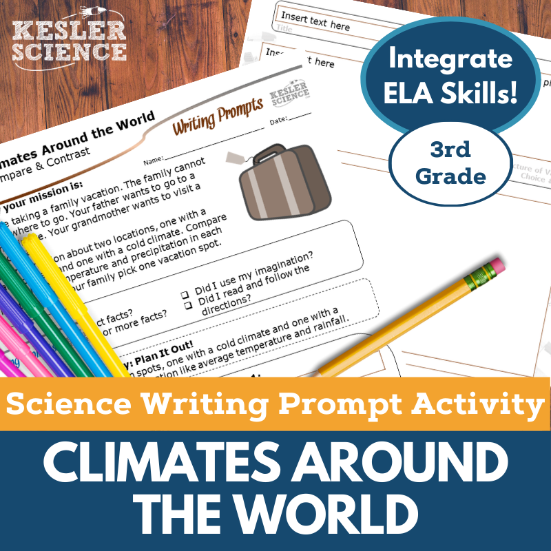Writing Prompts - Climates around the World - 3rd Gr NGSS