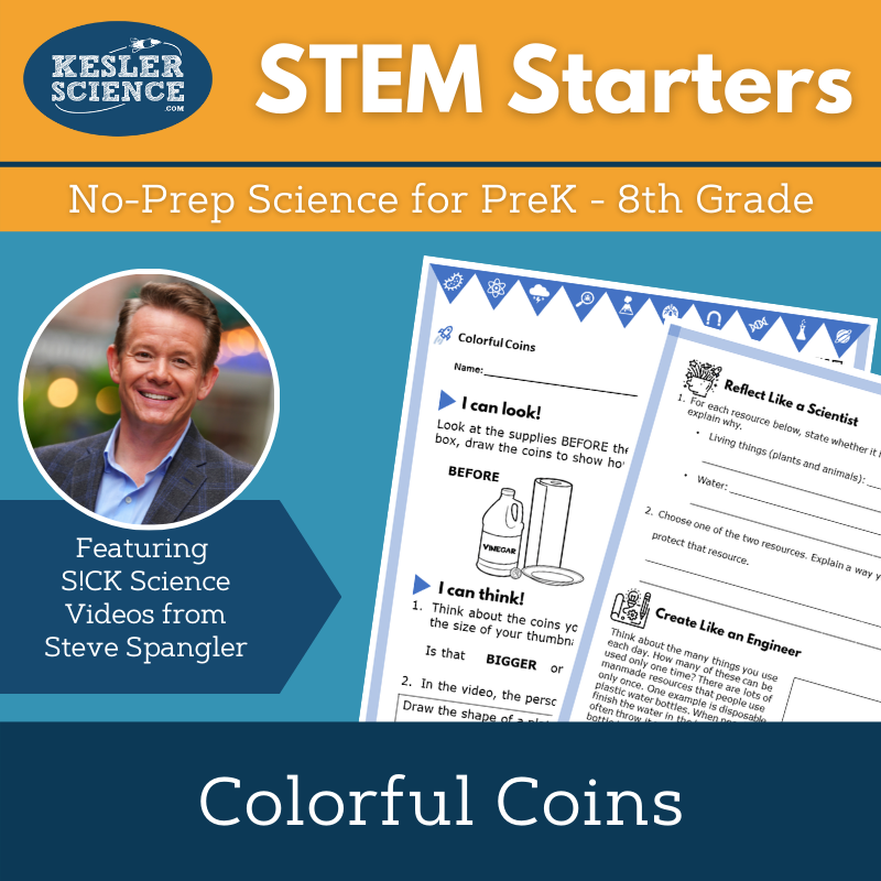STEM Starters - Colorful Coins - No-Prep PreK-8