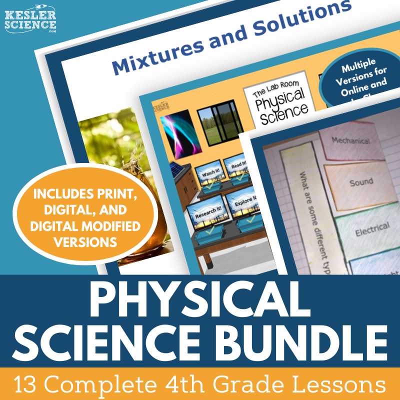 5E Lessons: 4th Grade Physical Science Bundle