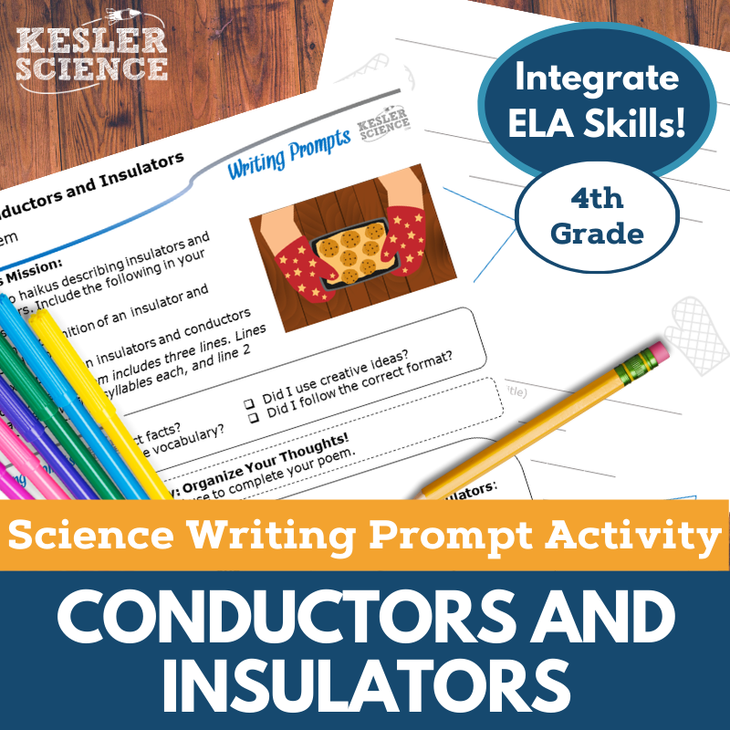 Writing Prompts - Conductors & Insulators - 4th Gr