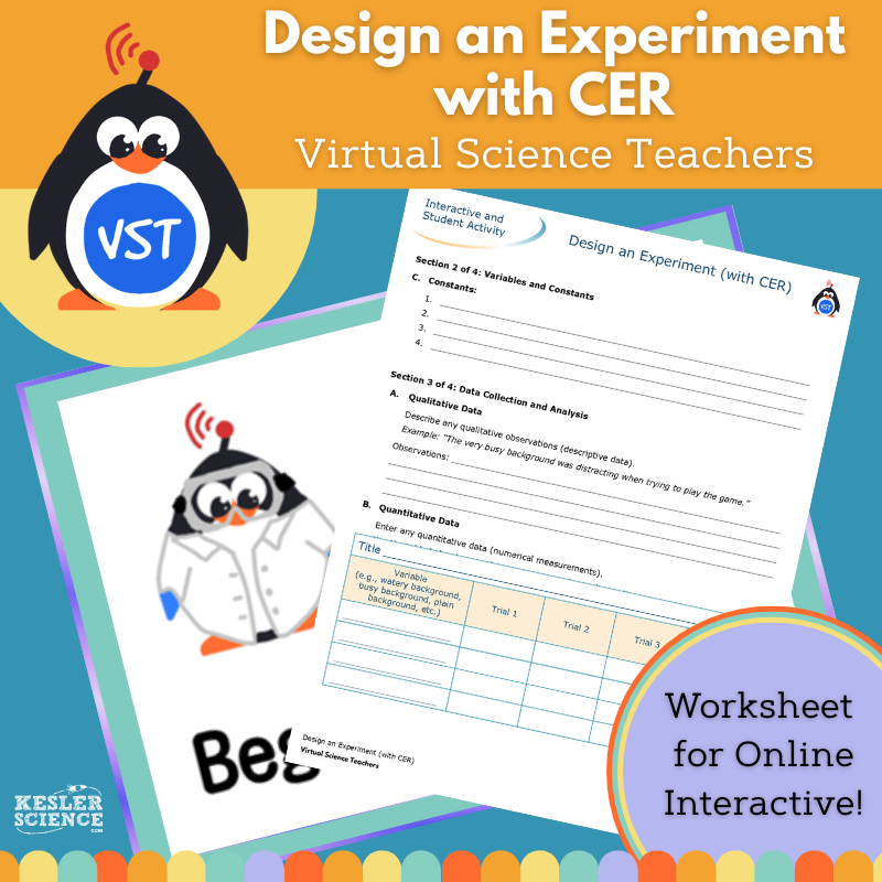 Design an Experiment Worksheet with CER - VST
