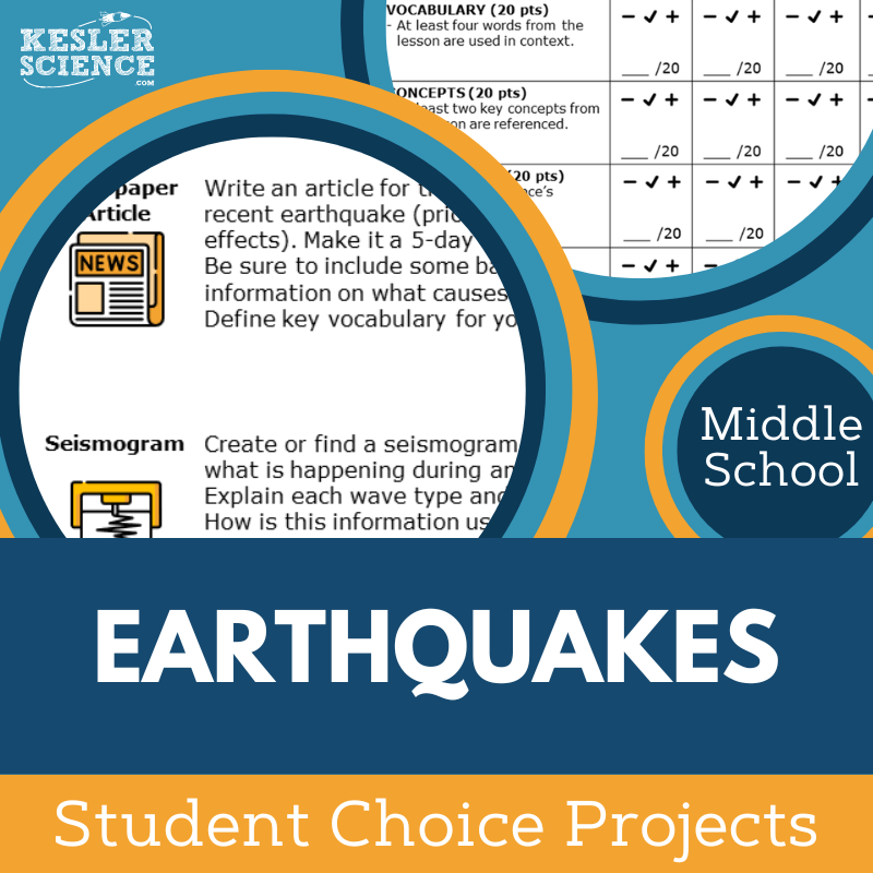 Earthquakes - Student Choice Projects - MS