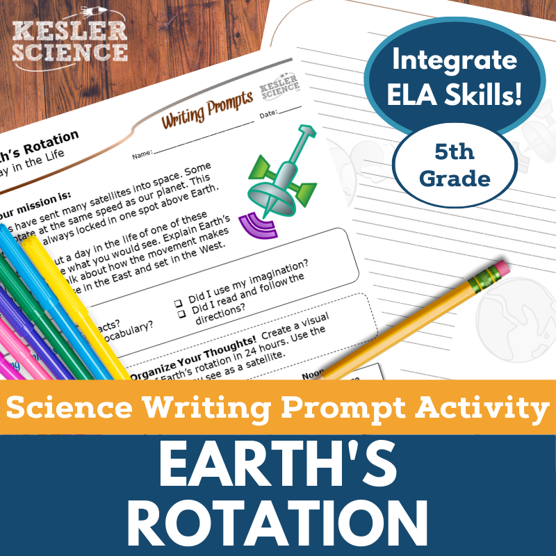 Writing Prompts - Earth's Rotation - 5th Gr