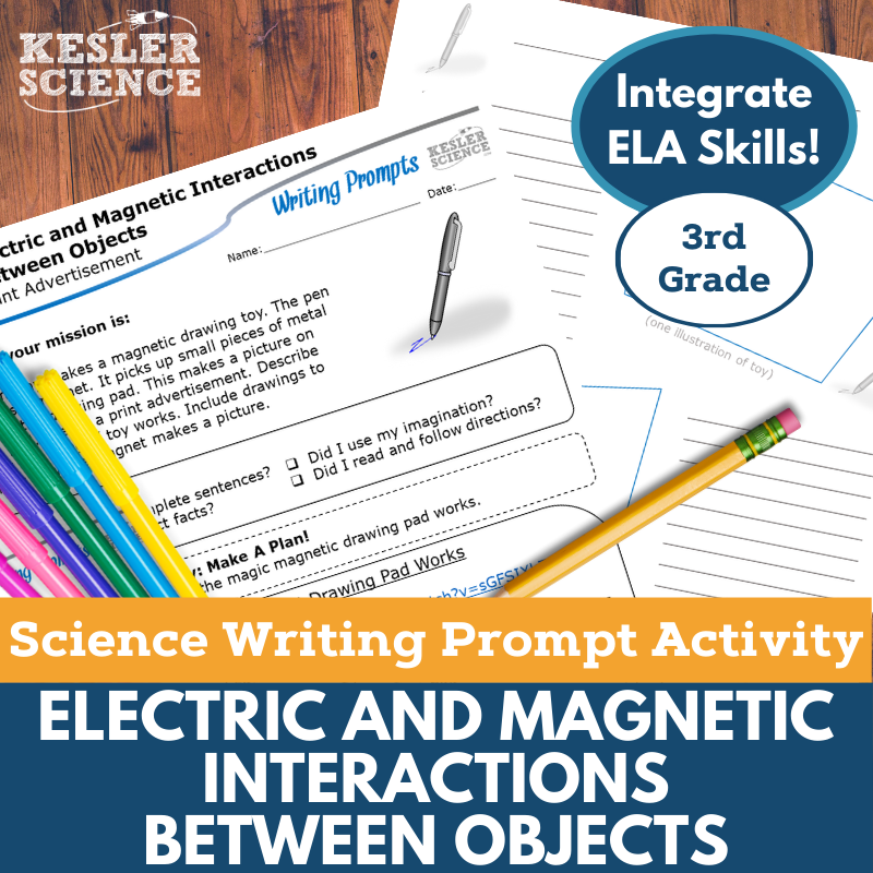 Writing Prompts - Electric & Magnetic Interactions - 3rd Gr NGSS