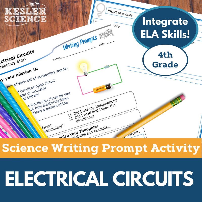 Electrical Writing Writing Prompts - Electrical Circuits - 4th Gr – Kesler Science Store