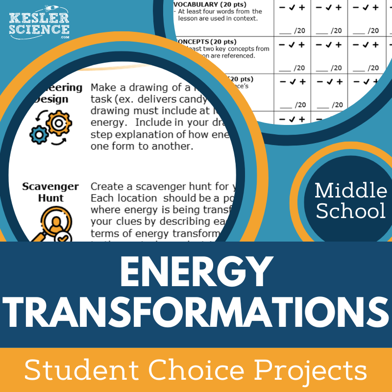 Energy Transformations - Student Choice Projects - MS