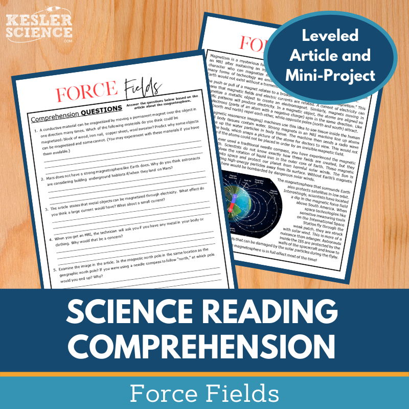 MS 6th 7th 8th Science Reading Comprehension Passages - VOL. 4 - Force Fields