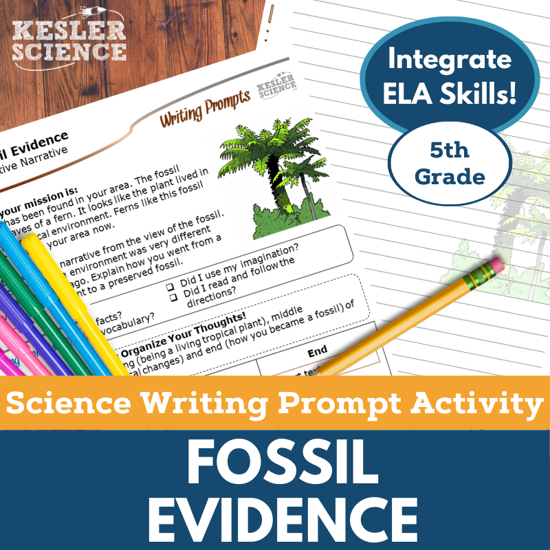 Writing Prompts - Fossil Evidence - 5th Gr