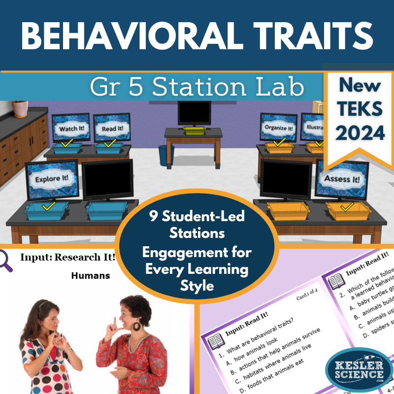 Behavioral Traits Student-Led Station Lab - Gr 5, New TEKS 5.13B