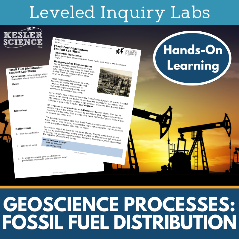 Geosciences - Fossil Fuels Inquiry Lab - NGSS MS ESS3-1