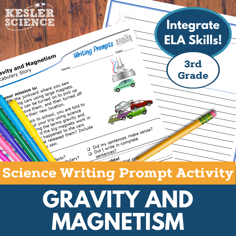 Writing Prompts - Gravity & Magnetism - 3rd Gr