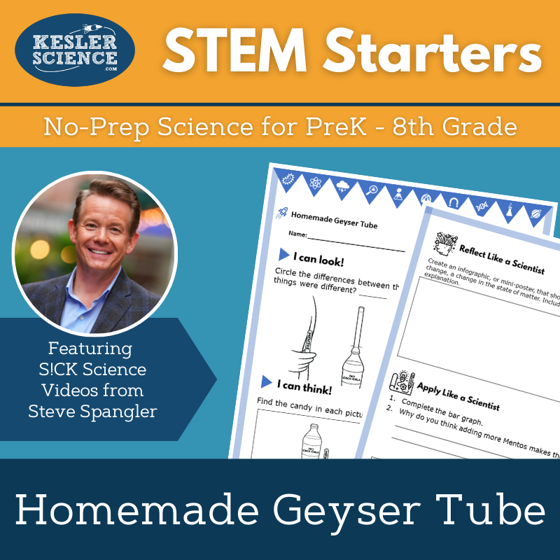 STEM Starters - Homemade Geyser Tube - Easy PreK-8