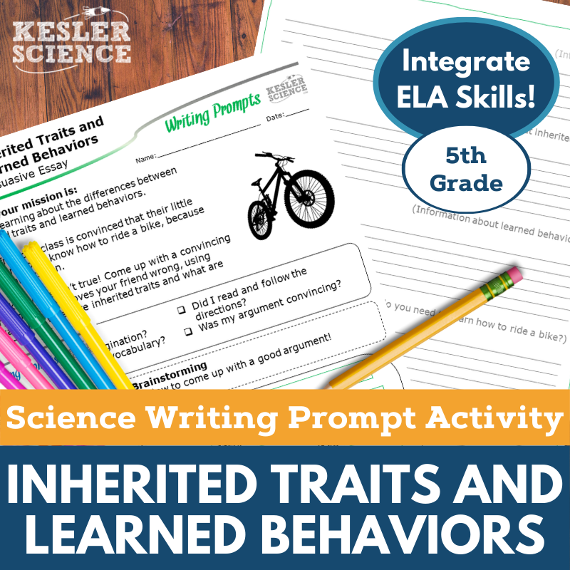 Writing Prompts - Inherited Traits & Learned Behaviors - 5th Gr