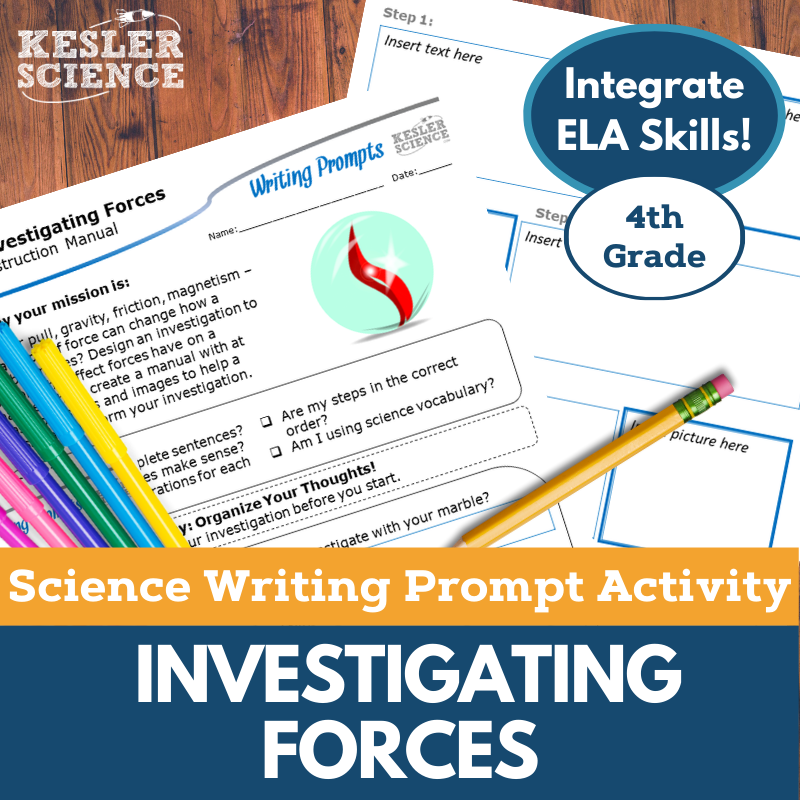 Writing Prompts - Investigating Forces - 4th Gr