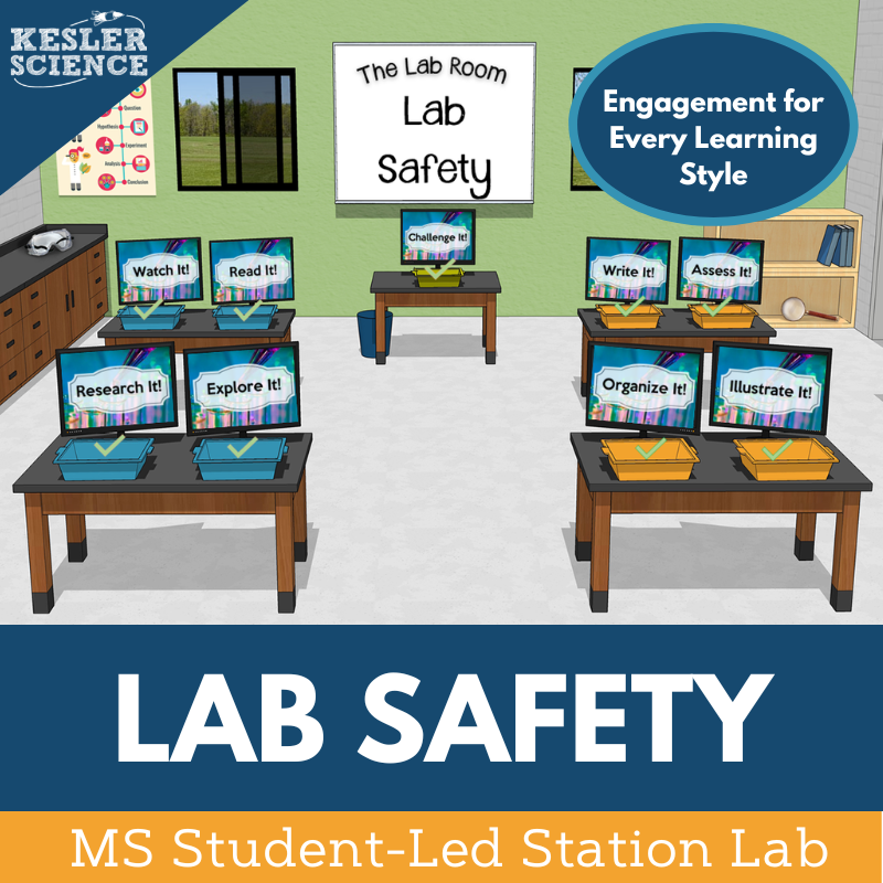 Lab Safety Station Lab - Grades 6-8