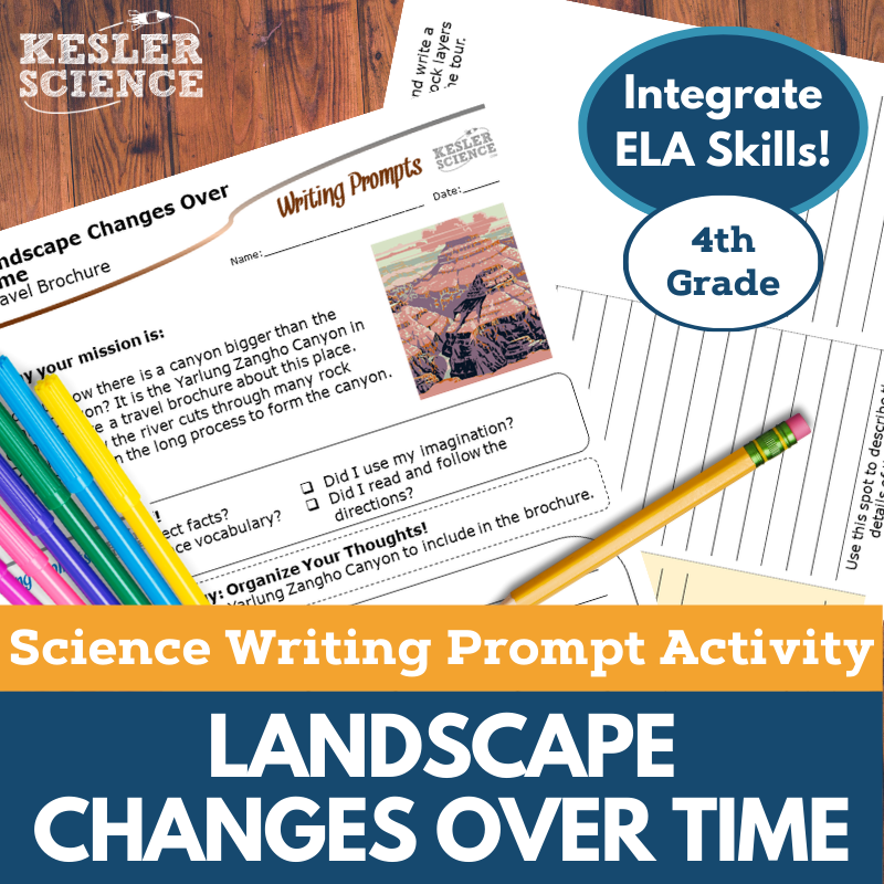 Writing Prompts - Landscape Changes over Time - 4th Gr NGSS