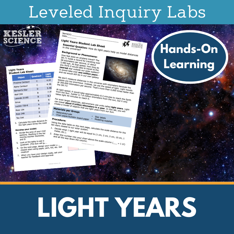 Light Years Inquiry Lab - MS 6-8 Science