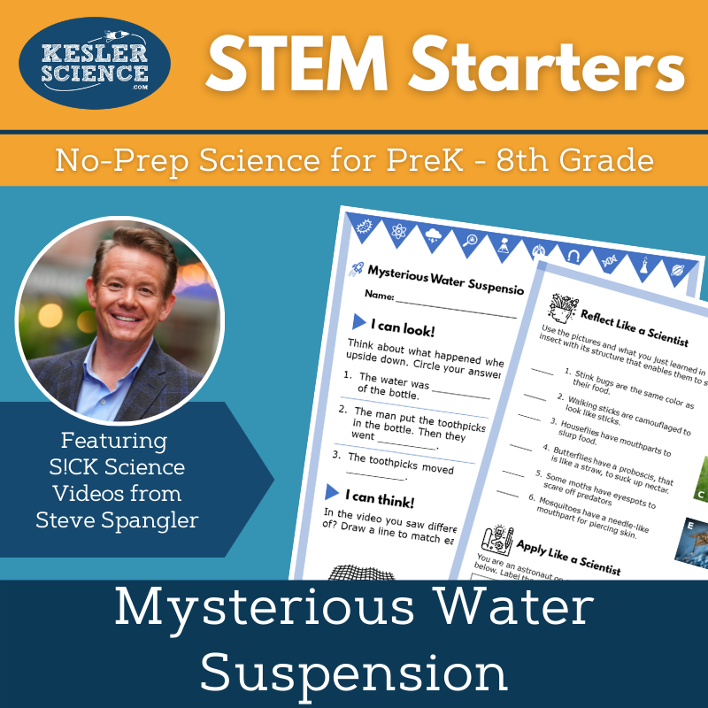 STEM Starters - Mysterious Water Suspension - Steve Spangler Easy PreK-8 Science