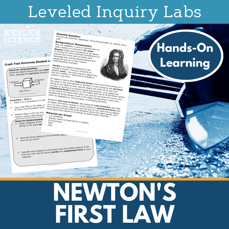 Newton's First Law Inquiry Lab - MS 6-8 Science TEKS