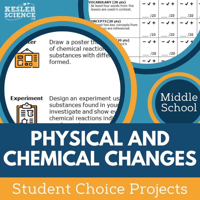 Physical & Chemical Changes - Student Choice Projects - MS