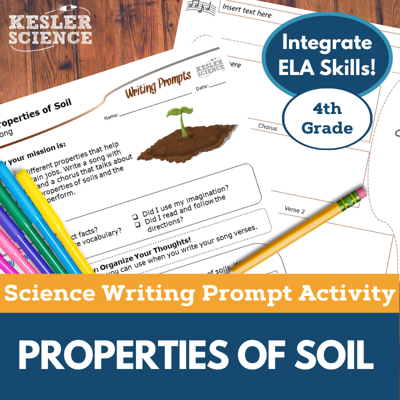 Writing Prompts - Properties of Soil - 4th Gr