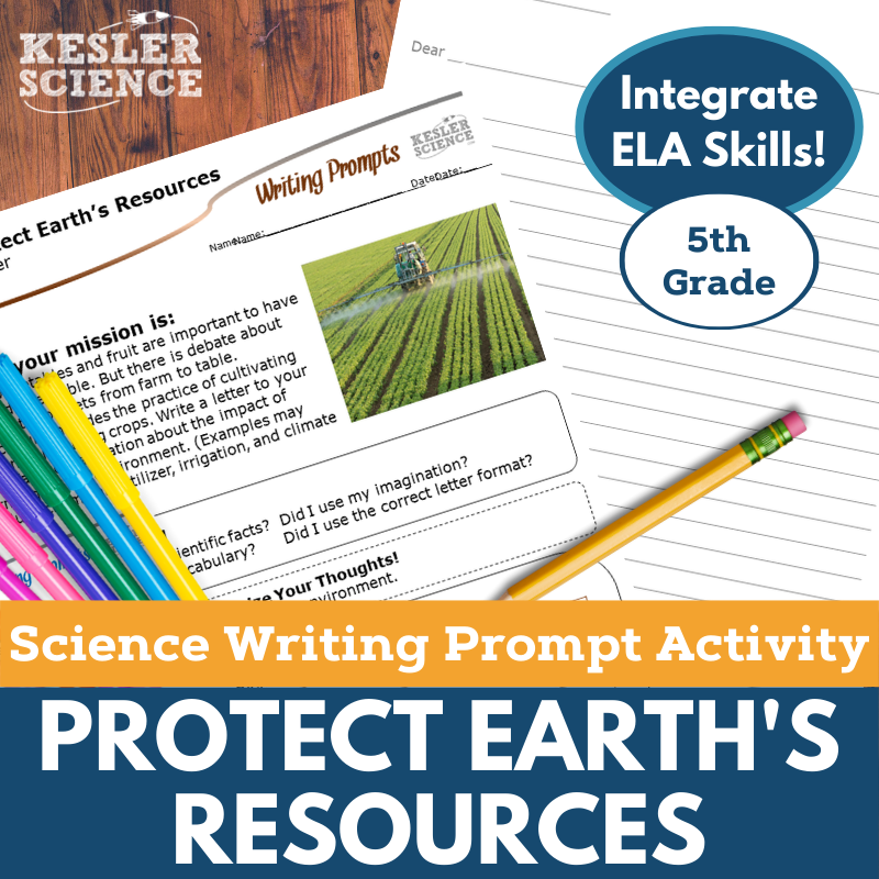 Writing Prompts - Protect Earth's Resources - 5th Gr NGSS