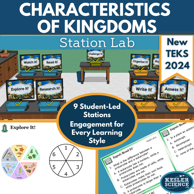Characteristics of Kingdoms Station Lab -New TEKS 7.14B