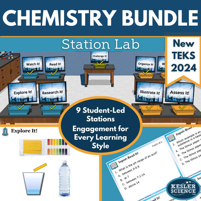 2021 TEKS Station Labs Bundle - Chemistry Gr 6-8