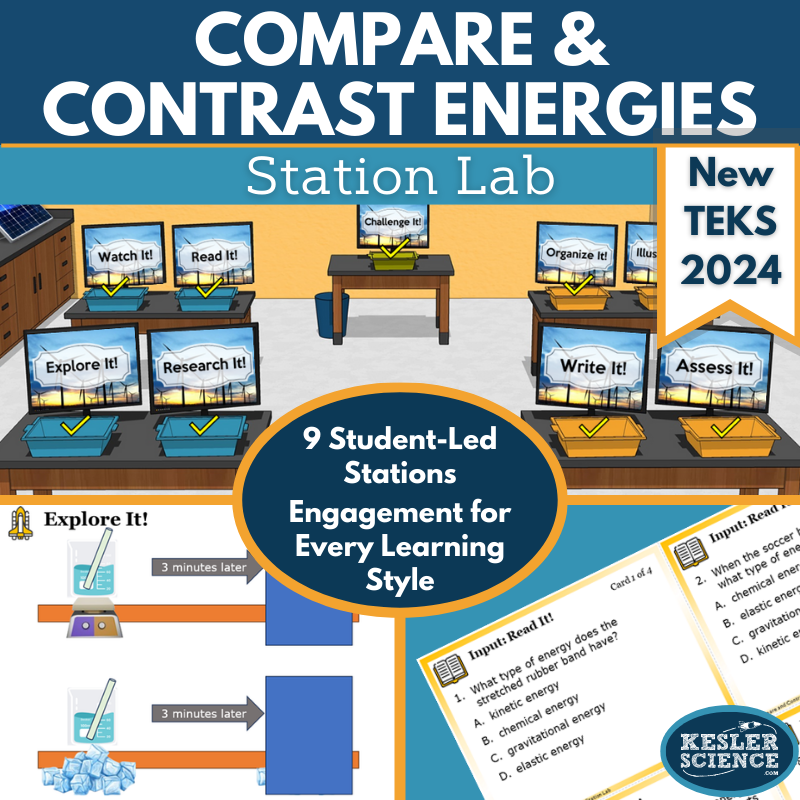 Compare & Contrast Energies Station Lab New TEKS 6.8A