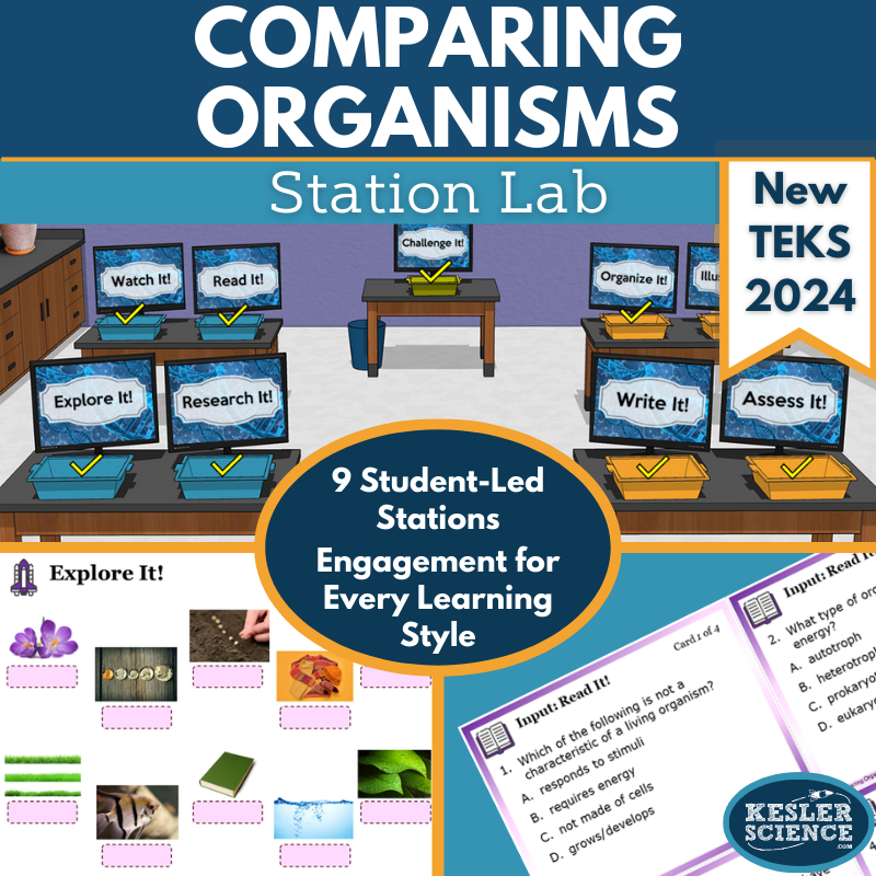 Comparing Organisms Station Lab - New TEKS 6.13B