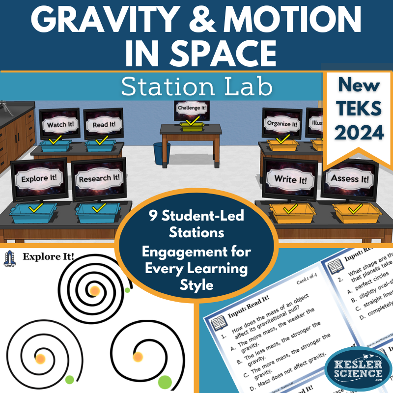 Gravity & Motion in Space Station Lab - New TEKS 7.9B
