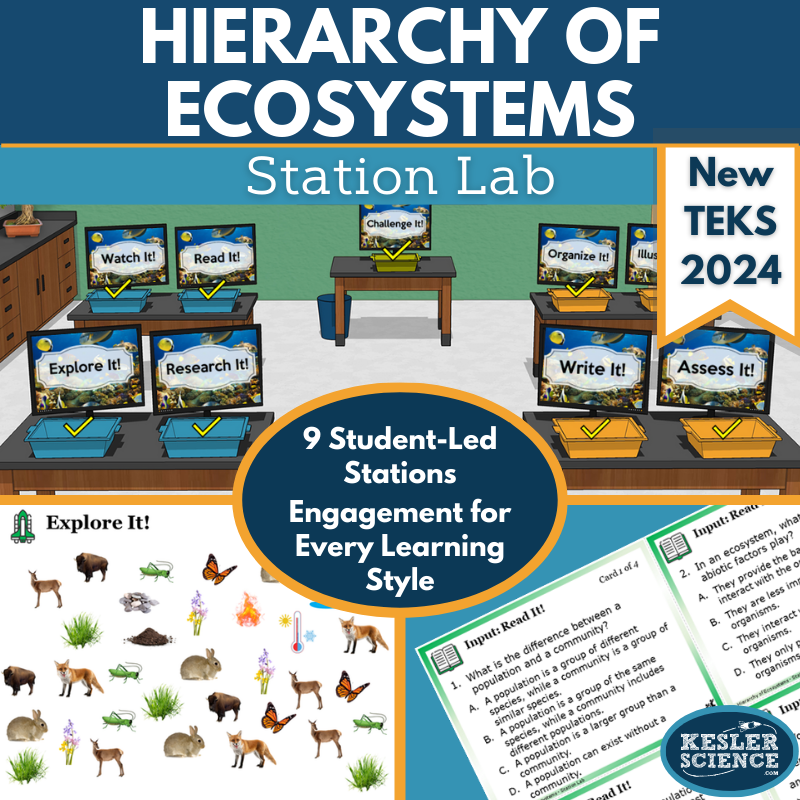 Hierarchy of Ecosystems Station Lab - New TEKS 6.12C