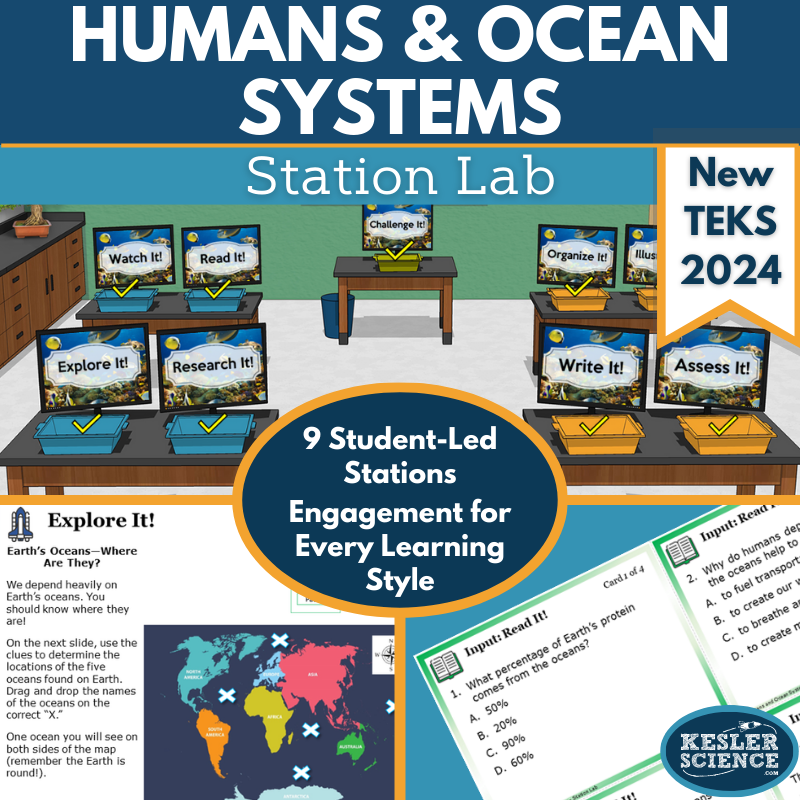 Humans & Ocean Systems Station Lab - New TEKS 7.11B