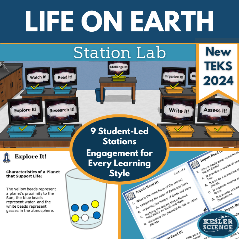 Life on Earth Station Lab - New TEKS 7.9C