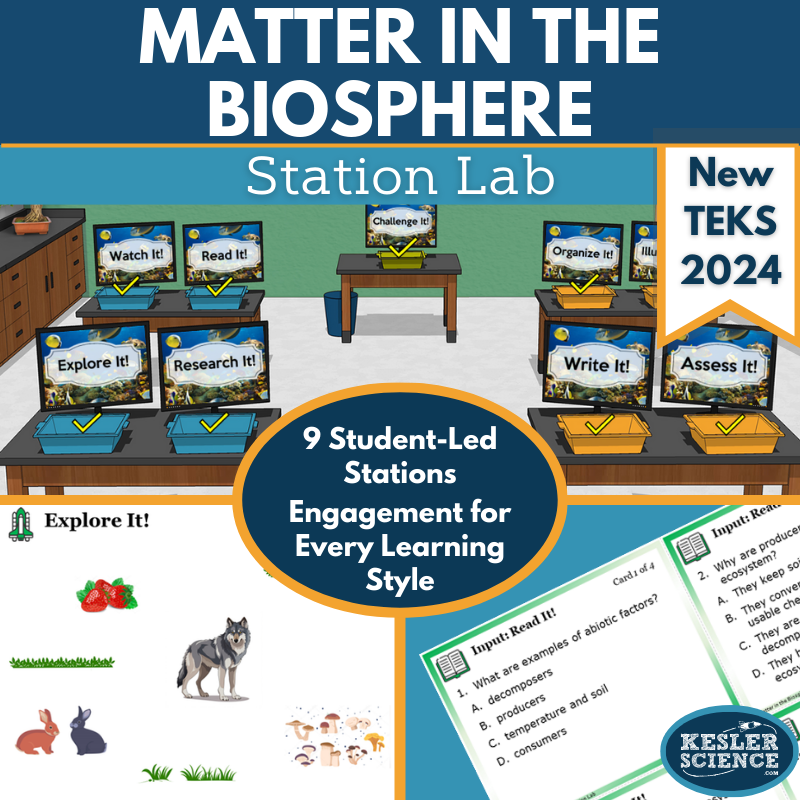 Matter in the Biosphere Station Lab - New TEKS 7.12B