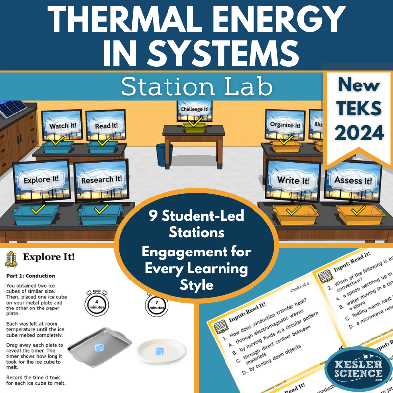 Thermal Energy in Systems Station Lab New TEKS 7.8A