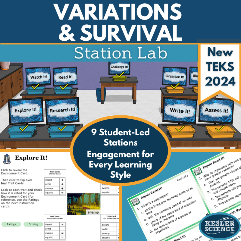 Variations & Survival Station Lab - New TEKS 6.13D