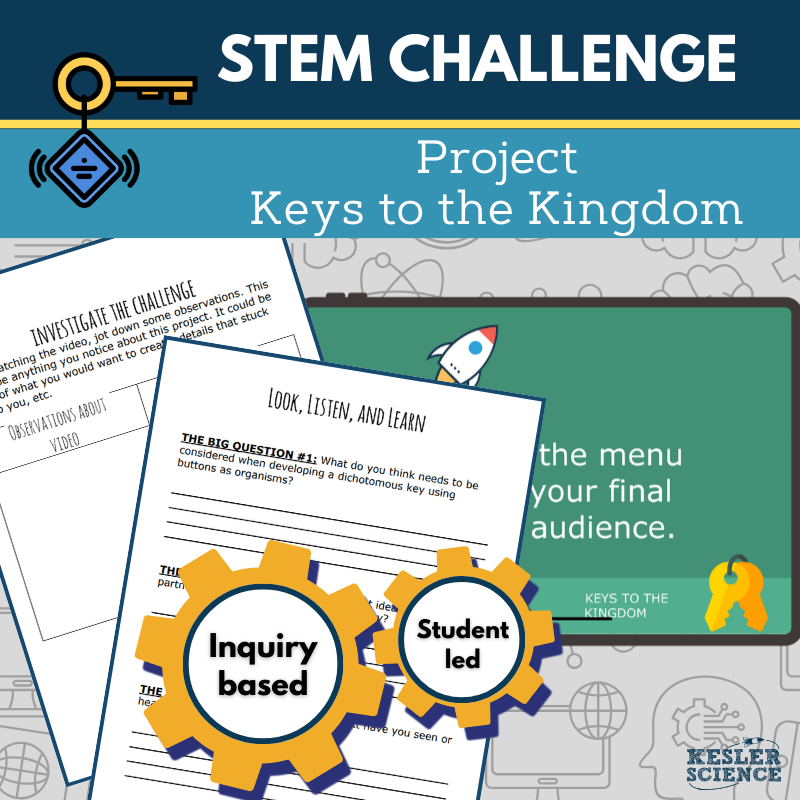 STEM Challenge - Project Keys to the Kingdom - Create a Button Dichotomous Key