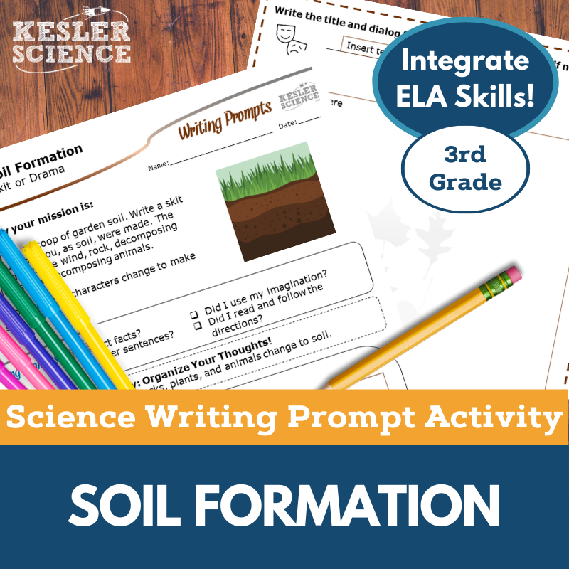 Writing Prompts - Soil Formation - 3rd Gr