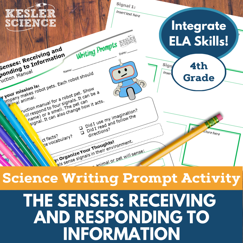 Writing Prompts - Senses Receiving & Responding to Info - 4th Gr NGSS
