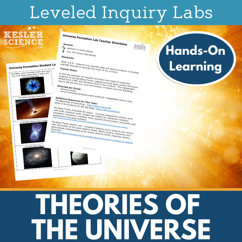 Theories of the Universe Inquiry Lab - MS 6-8 Science TEKS