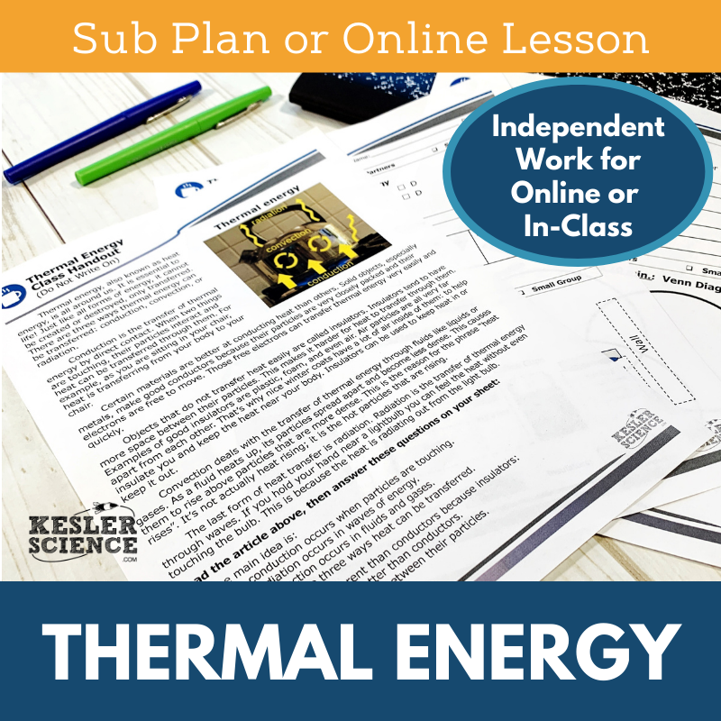 MS 6th 7th 8th - Thermal Energy - Sub Plans
