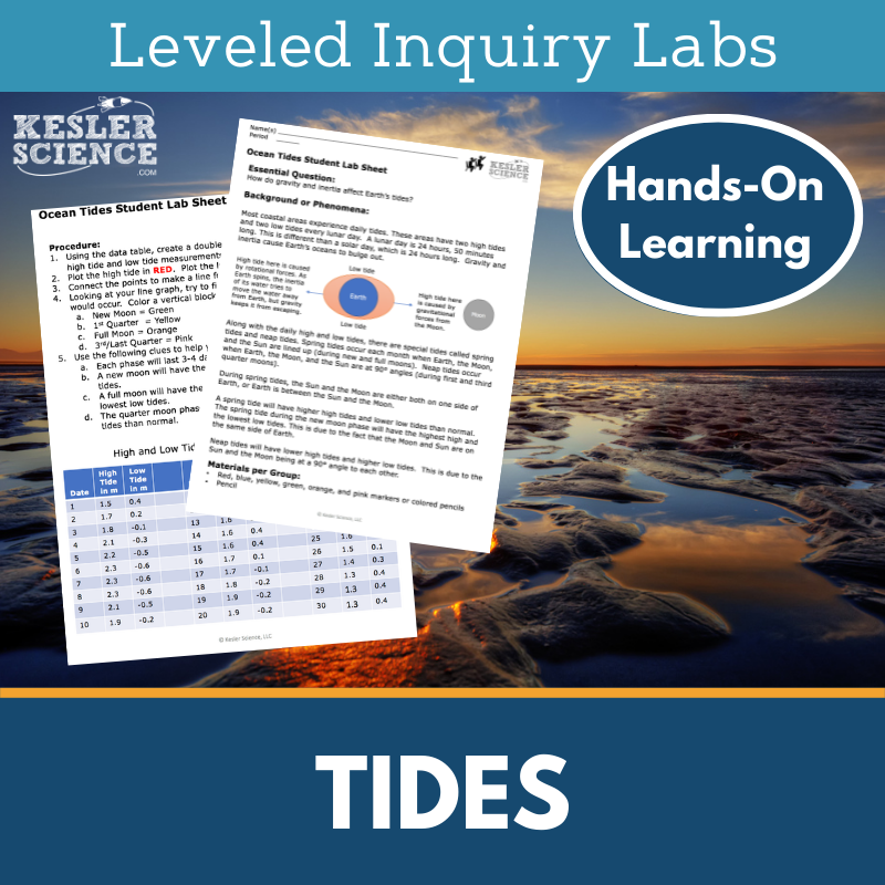 Tides Inquiry Lab - MS 6-8 Science