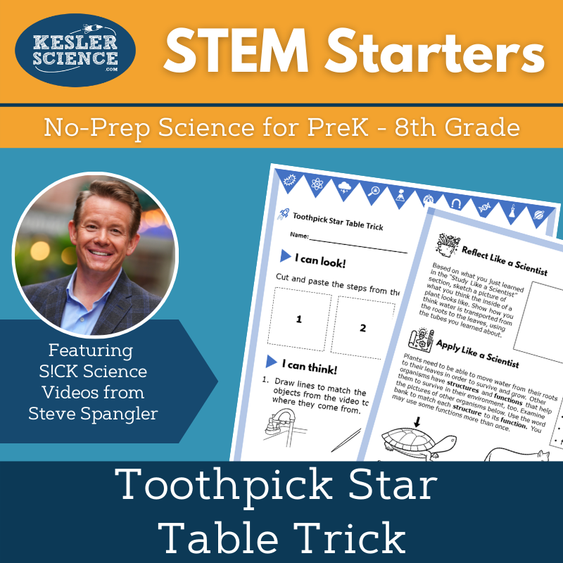 STEM Starters - Toothpick Star Trick - No-Prep PreK-8